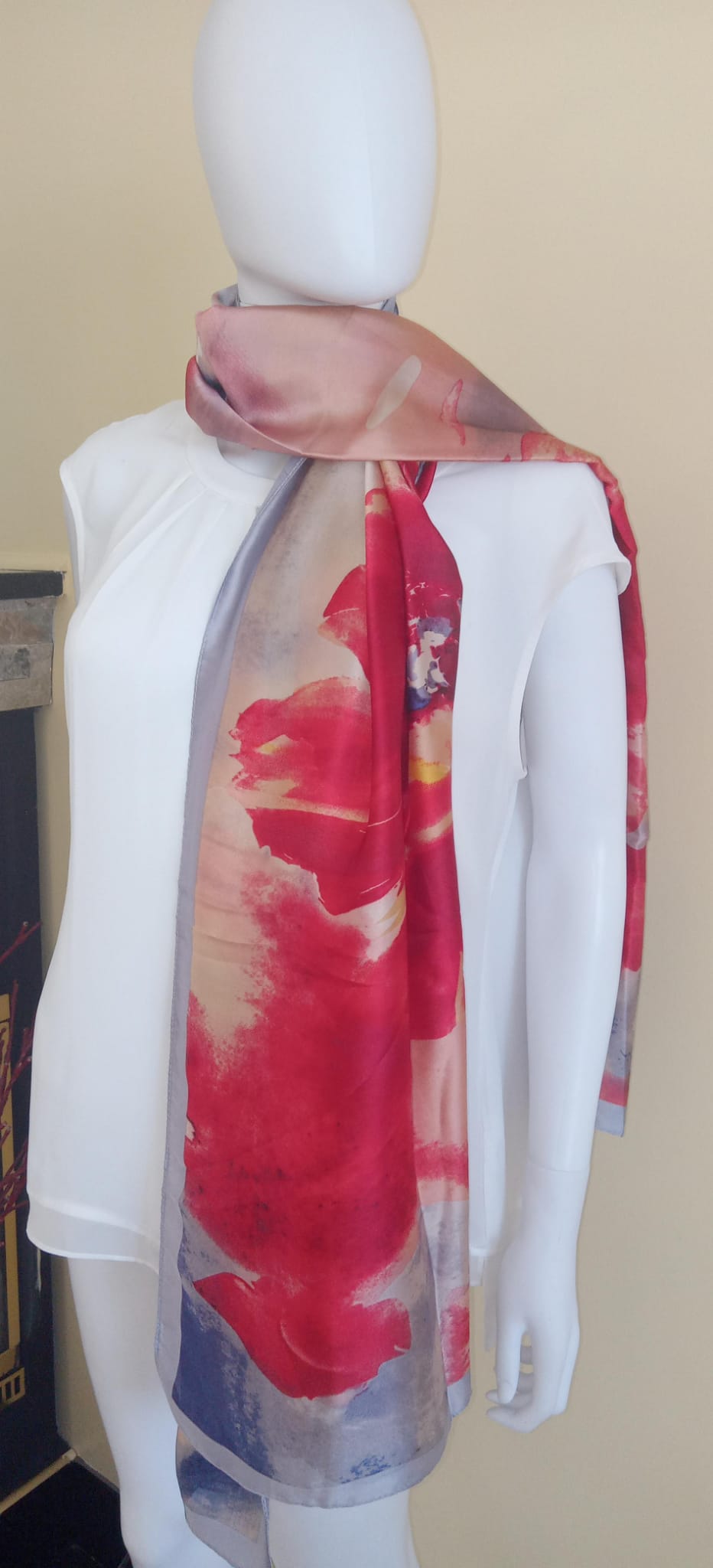 Écharpe en soie explosion d'Amour