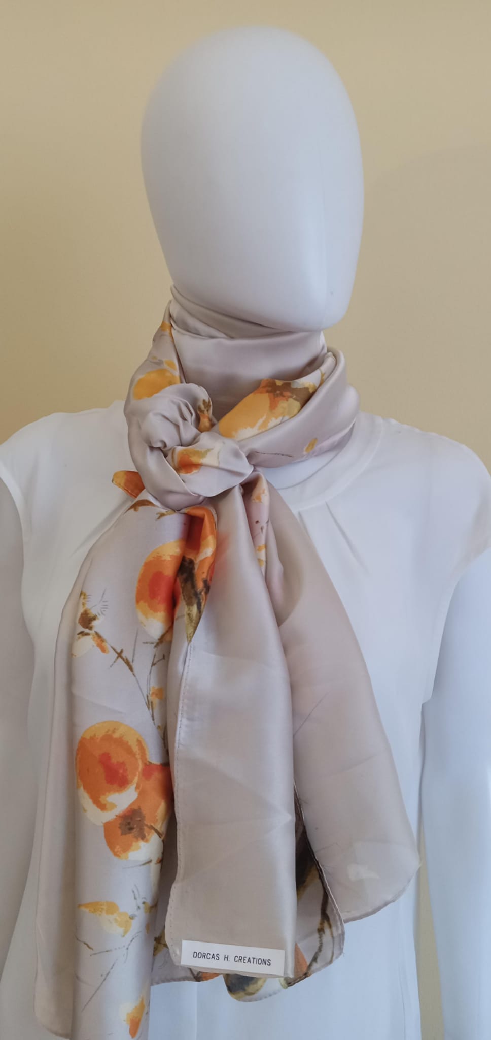 Écharpe en soie florale